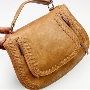 NWT Cognac brown shoulder cross body bag